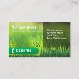 Professional Lawn Care & Landscaping Business Card