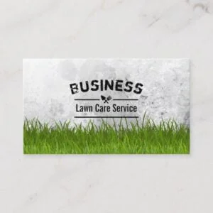 Professional Lawn Care & Landscaping Service Business Card