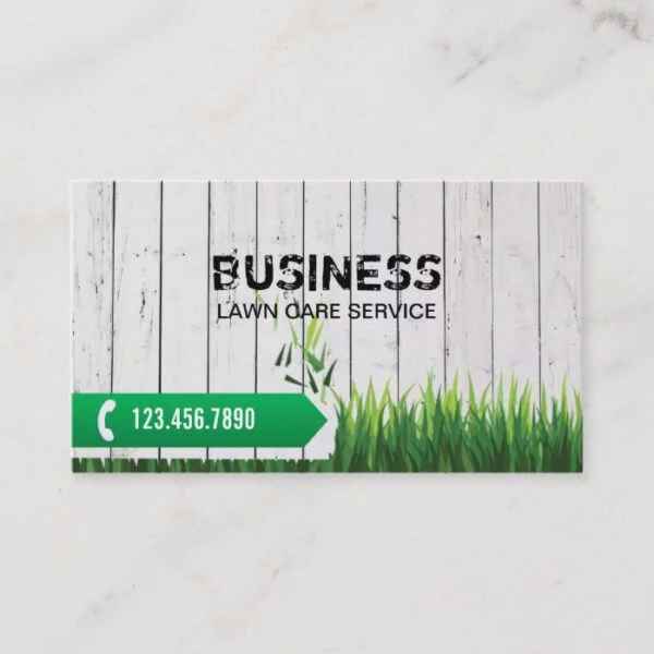 Professional Lawn Care Service Business Card