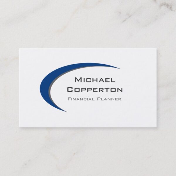 Professional Logo Business Card Blue Curve