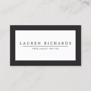 Professional Luxe Black and White Business Card
