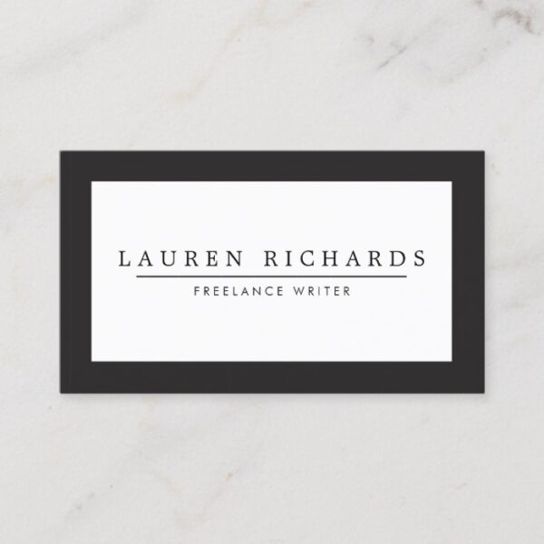 Professional Luxe Black and White Business Card