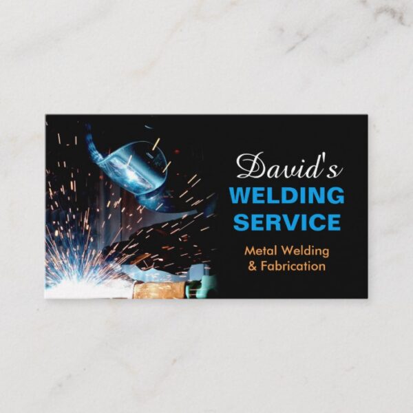 Professional Metal Welding Fabrication Contractor Business Card