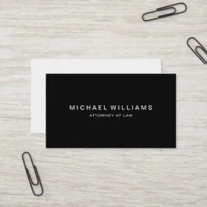 Professional Minimalist Modern Black Business Card