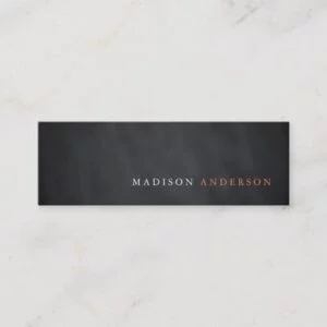 Professional Minimalist Modern Black Chalkboard Mini Business Card