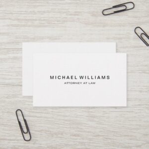 Professional Minimalist Modern White Business Card