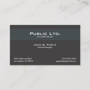 Professional Minimalistic Black Design Business Card