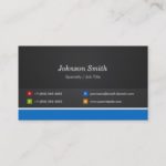 Professional Modern Black and Blue Corporate Business Card