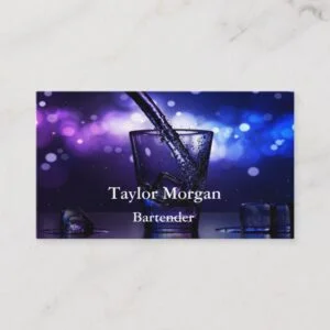 Professional Modern Buriness Cards Bartender