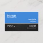 Professional Modern Computer Repair Blue Plain Business Card