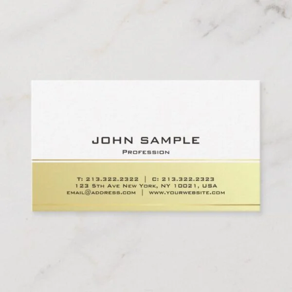 Professional Modern Elegant Black and Gold Matte Business Card