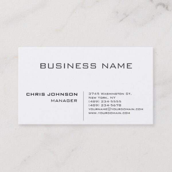 Professional modern elegant minimalist business card