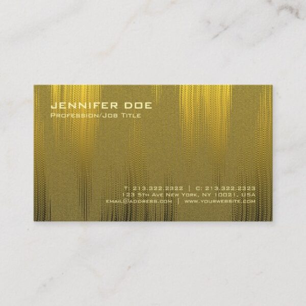 Professional Modern Elegant Plain Gold Effect Business Card