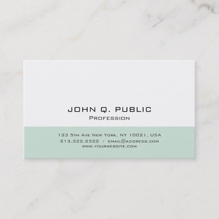 Professional Modern Minimalistic Simple Design Business Card