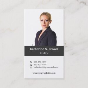 Professional Modern Photo Vertical Business Cards