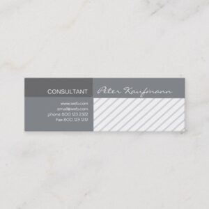 Professional Modern Promotional Geometric  Stripes Mini Business Card