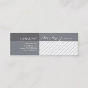 Professional Modern Promotional Geometric  Stripes Mini Business Card