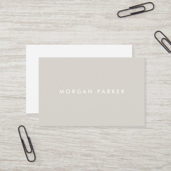Professional Modern Simple Beige Business Card