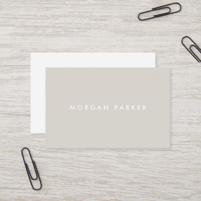 Professional Modern Simple Beige Business Card