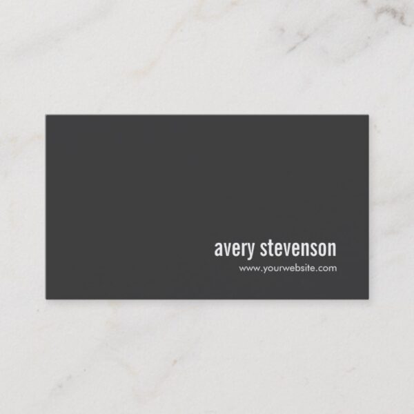 Professional Modern Simple Black Minimalist 2 Business Card
