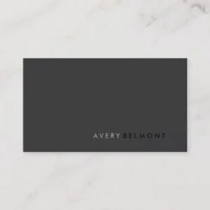 Professional Modern Simple Black Minimalist Business Card