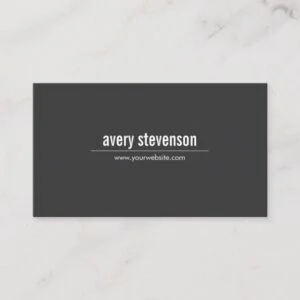 Professional Modern Simple Black Minimalist Business Card