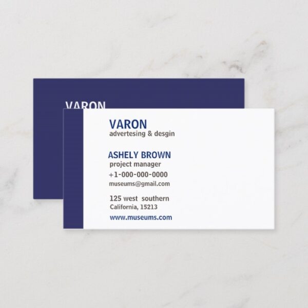 Professional Modern Simple Blue Business Card