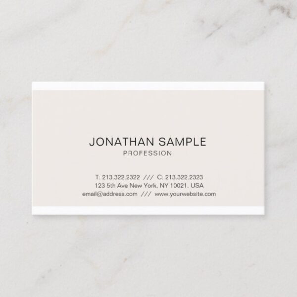 Professional Modern Simple Chic Graphic Design Business Card