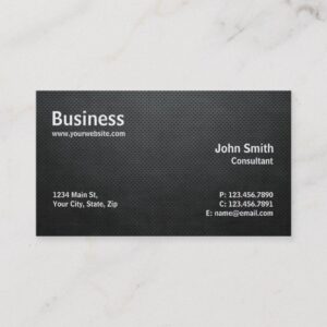 Professional Modern Simple Computer Repair Black Business Card