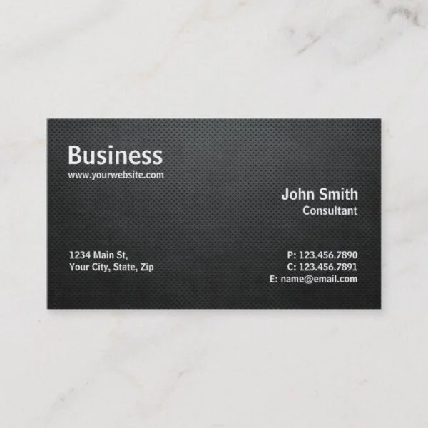 Professional Modern Simple Computer Repair Black Business Card