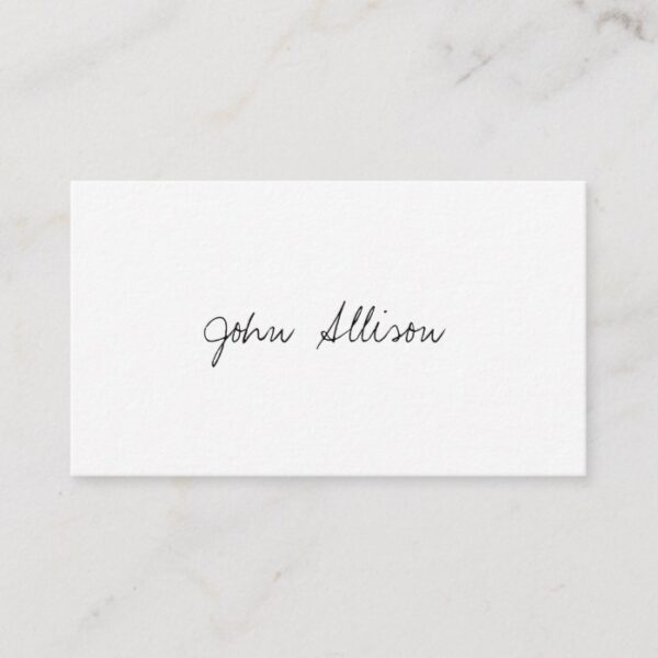 Professional Modern Simple White Minimalist Business Card