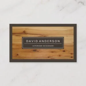 Professional Modern Wood Grain Look Business Card