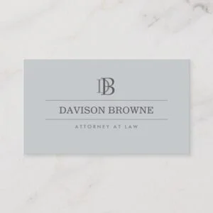 Professional Monogram Attorney, Lawyer Slate Business Card