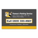 Professional Painting Service Painter Paint Brush Business Card Magnet