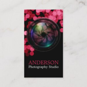 Professional Photographer Vertical Business Card a