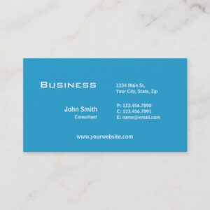Professional Plain Elegant Blue Computer Repair Business Card