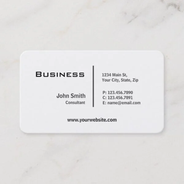 Professional Plain Elegant Modern Rounded Corners Business Card