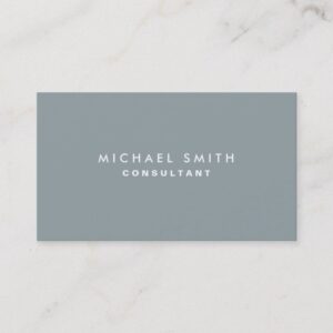 Professional Plain Elegant Modern Simple Gray Business Card