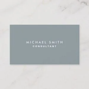 Professional Plain Elegant Modern Simple Gray Business Card
