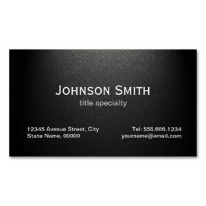 Professional Plain Matte Black - Simple Stylish Business Card Magnet