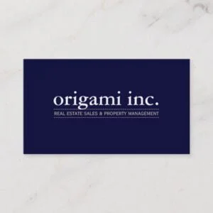 PROFESSIONAL plain modern simple smart navy blue Business Card