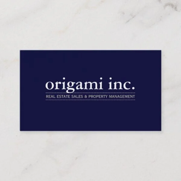 PROFESSIONAL plain modern simple smart navy blue Business Card