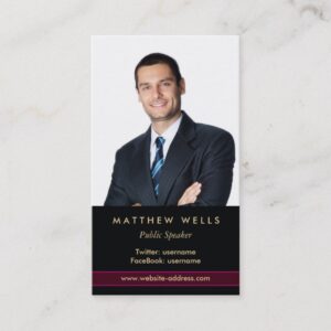 Professional Portrait Photo Business Card