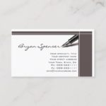 Professional Relief Writer Simple White Card