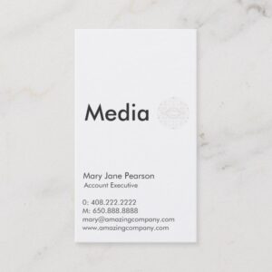Professional & Simple Plain White Business Card