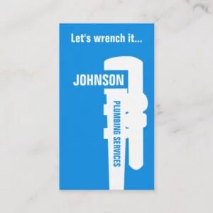 Professional stand out plumber style business card