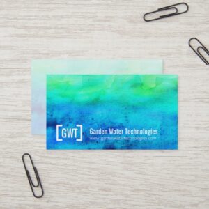 Professional water blue green business cards