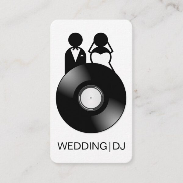 Professional Wedding DJ Logo Business Cards