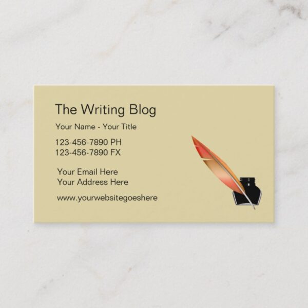 Professional Writer Business Cards