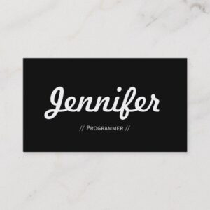 Programmer - Minimal Simple Concise Business Card